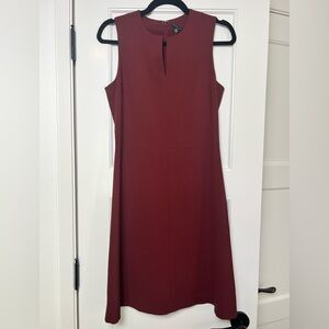 Theory Burgundy Miyama Sleeveless Dress